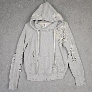 NSF Revolve Lisse Distressed Hoodie Grey, size S